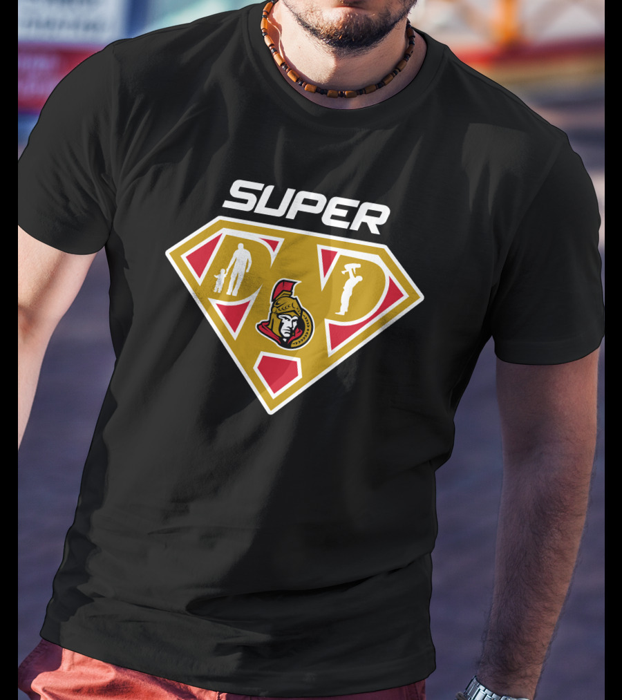 Super Ottawa Senators Dad Hero Shield T-Shirt