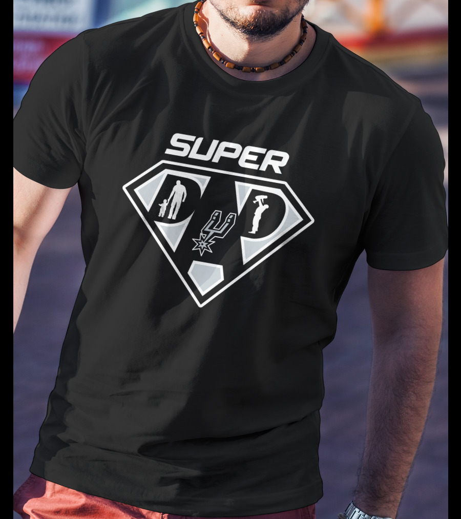 Super Dad San Antonio Spurs Logo Hero T-Shirt