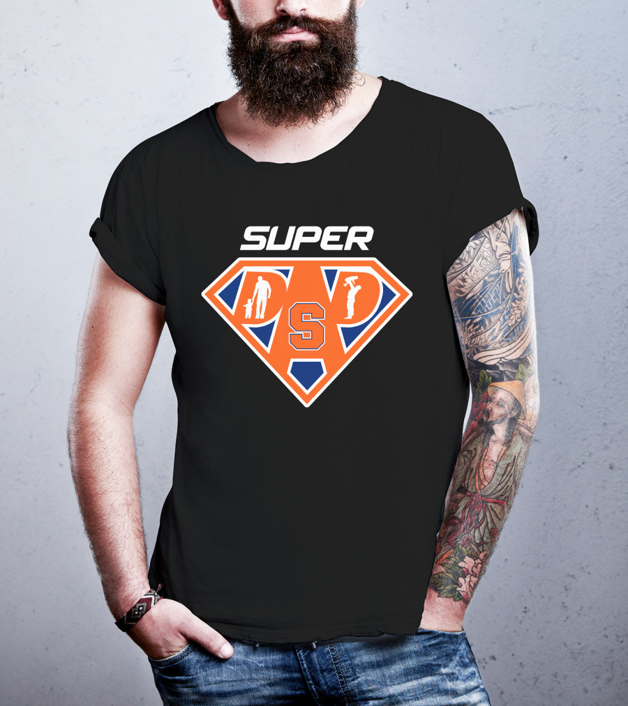 Syracuse Super Dad Shield S Logo Orange T-Shirt