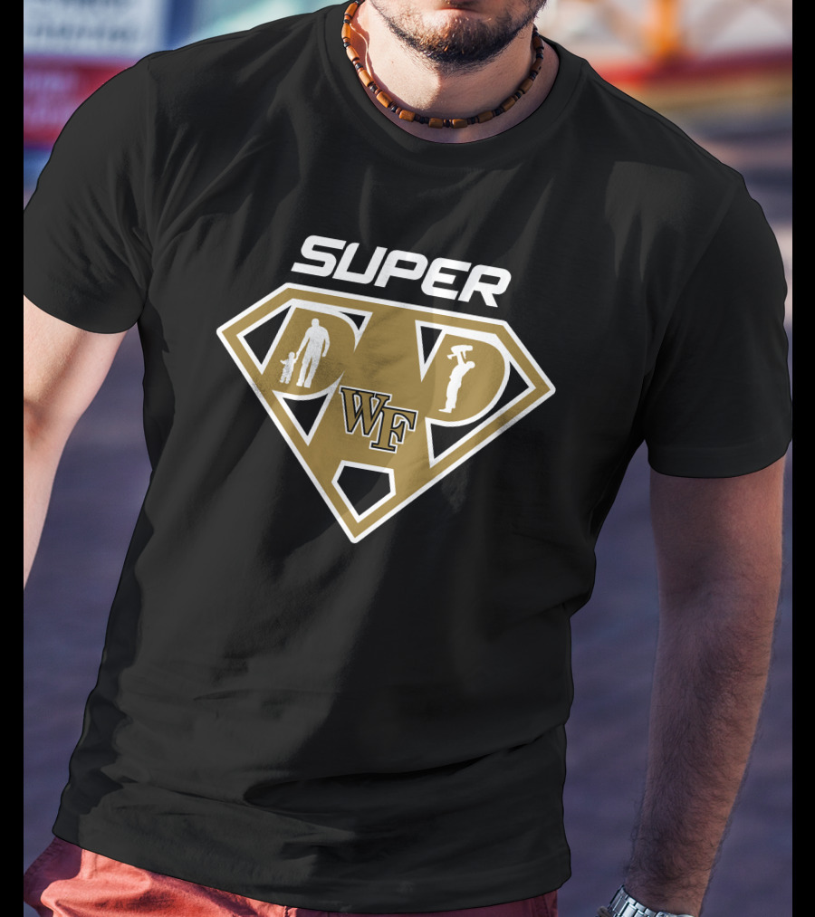 Super Wf Dad With Silhouette Icons T-Shirt