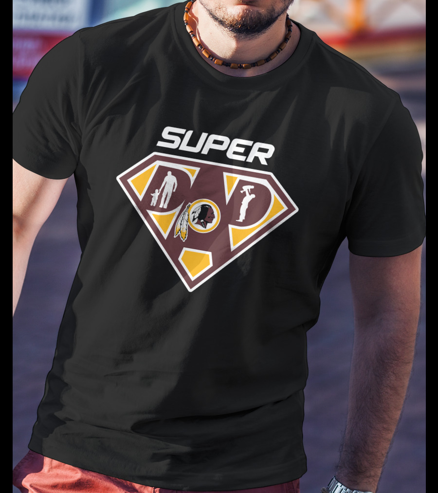 Washington Redskins Super Dad Shield T-Shirt