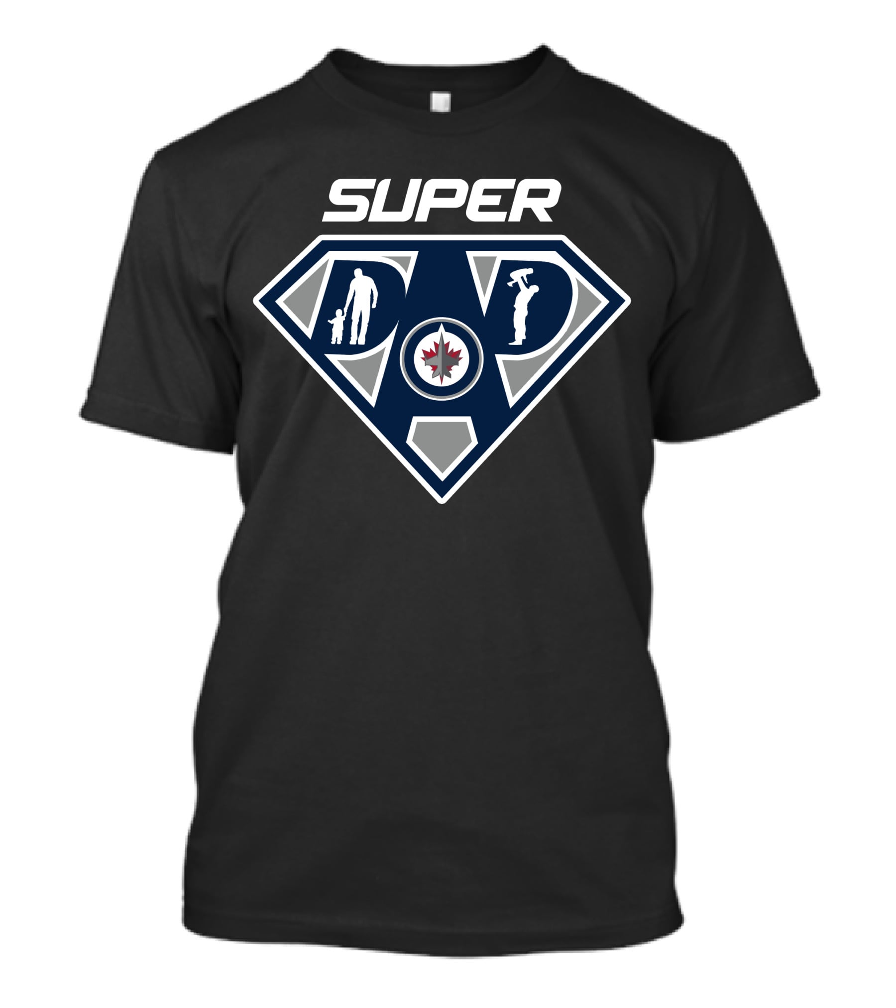 Super Winnipeg Jets Dad Hero T-Shirt