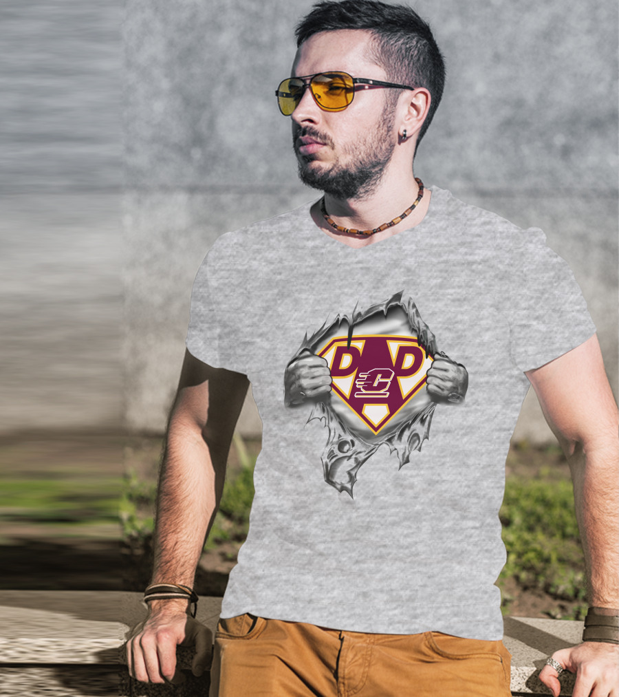 Central Michigan Chippewas Dad Superhero T-Shirt