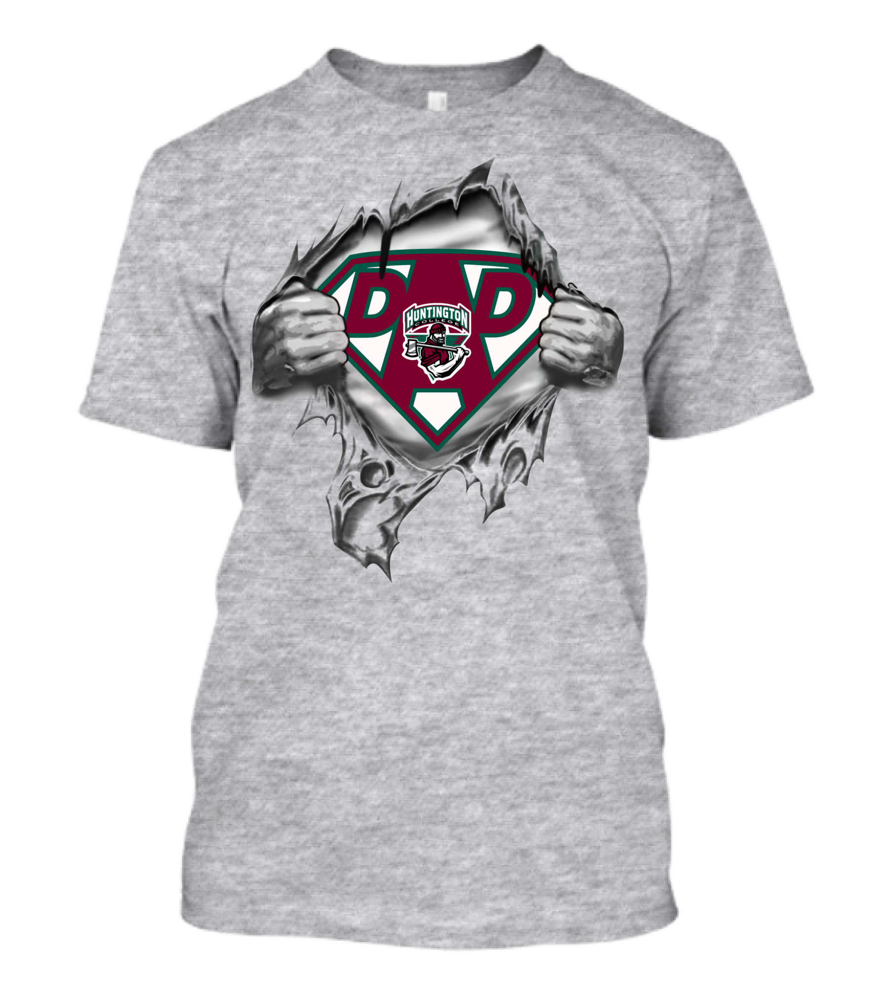 Huntington Foresters Super Dad Shield Logo Tear Effect T-Shirt
