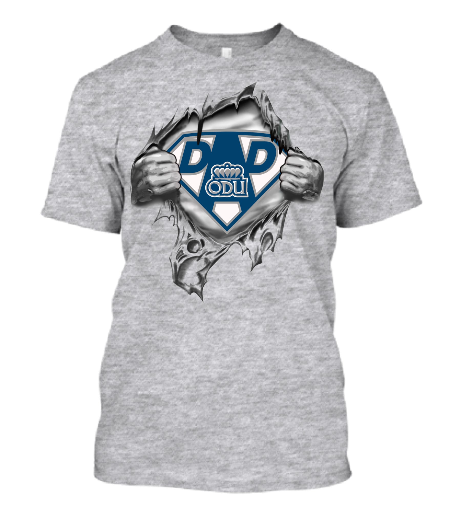 Old Dominion Monarchs Odu Super Dad Hero Shield T-Shirt