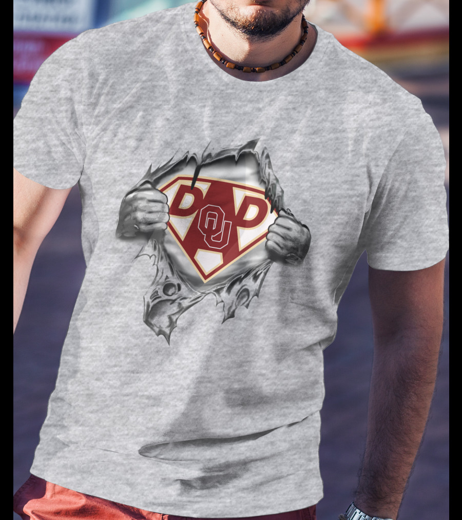 Oklahoma Sooners Dad Ou Super Hero T-Shirt