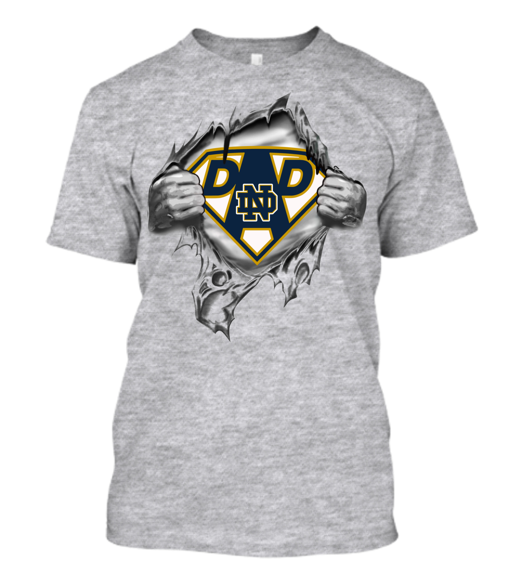 Notre Dame Fighting Irish Super Dad Shield T-Shirt