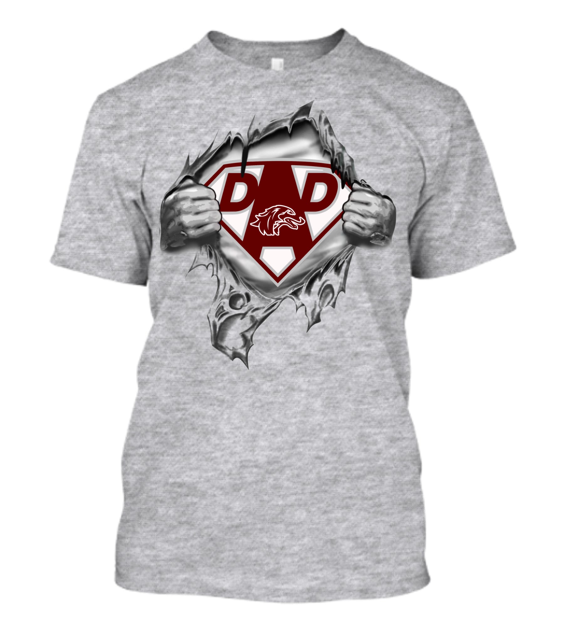 Southern Illinois Saluki Dad Superhero T-Shirt