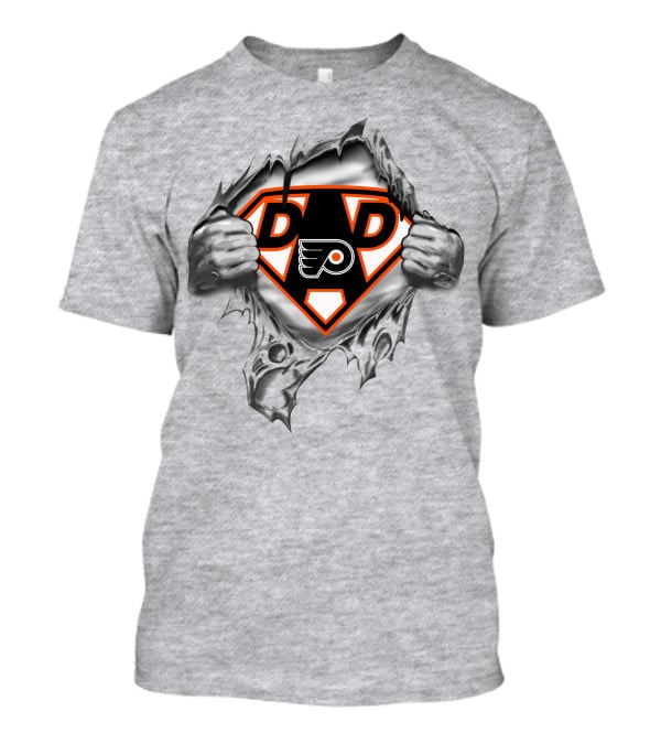 Philadelphia Flyers Super Dad Hero Badge T-Shirt
