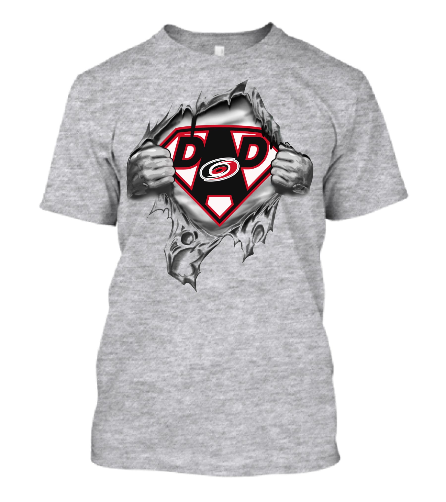 Carolina Hurricanes Super Dad Emblem Torn T-Shirt