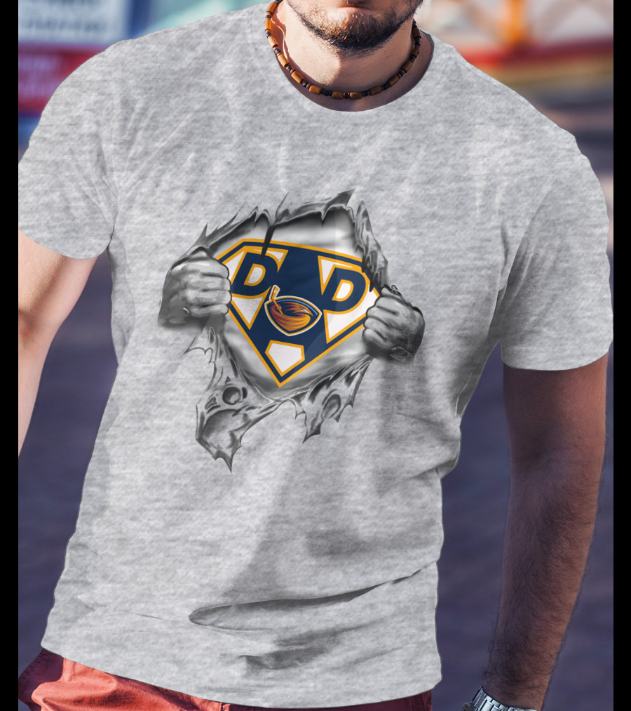 Atlanta Thrashers Super Dad D Logo Hero Shield T-Shirt