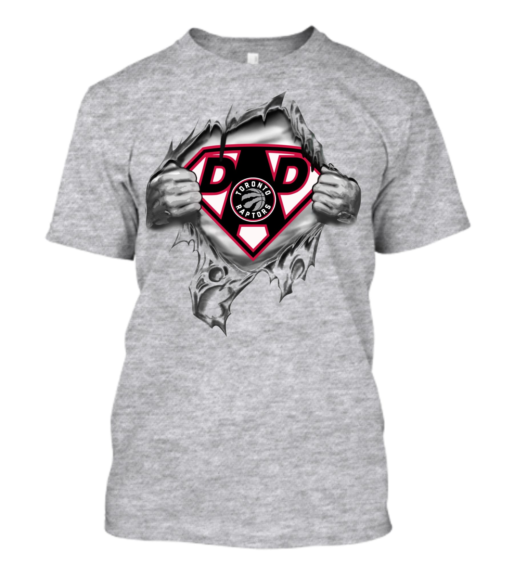 Toronto Raptors Super Dad Emblem Busting Through 309 T-Shirt