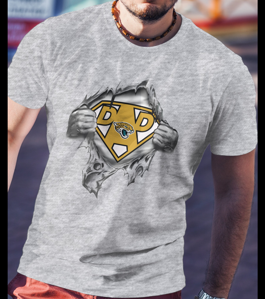 Jacksonville Jaguars Super Dad Football Hero T-Shirt