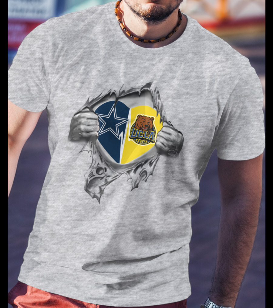 Cowboys Star Ucla Bruins Bear Heart T-Shirt