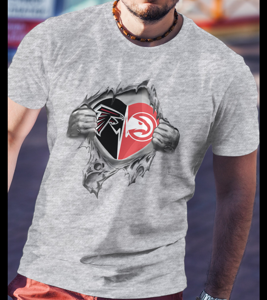 Atlanta Falcons And Hawks Heart It's In My Heart T-Shirt