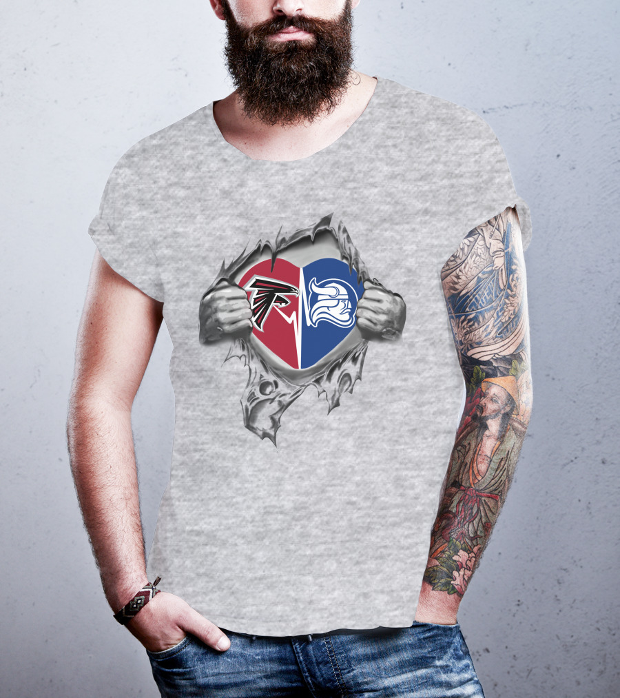 Falcons Berry Vikings Heart Logo Combination T-Shirt