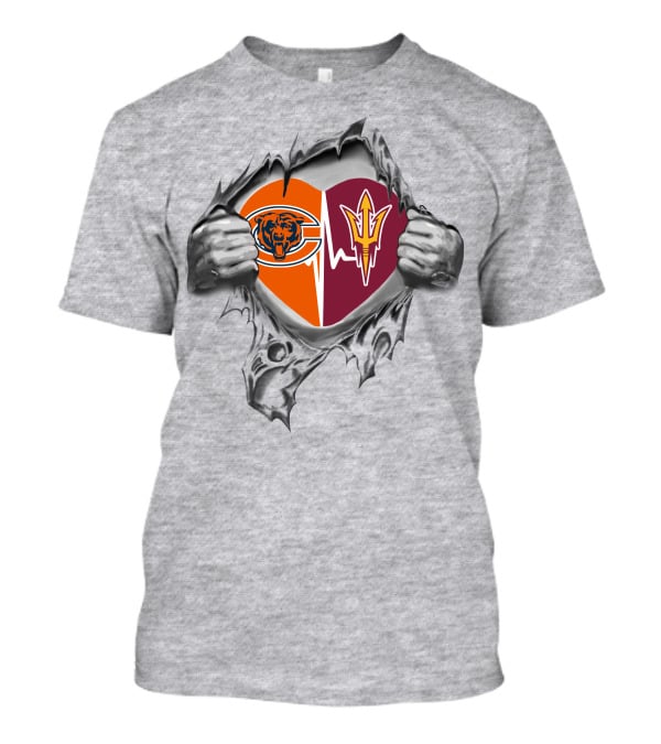 Bears Arizona State Sun Devils Heartbeat T-Shirt
