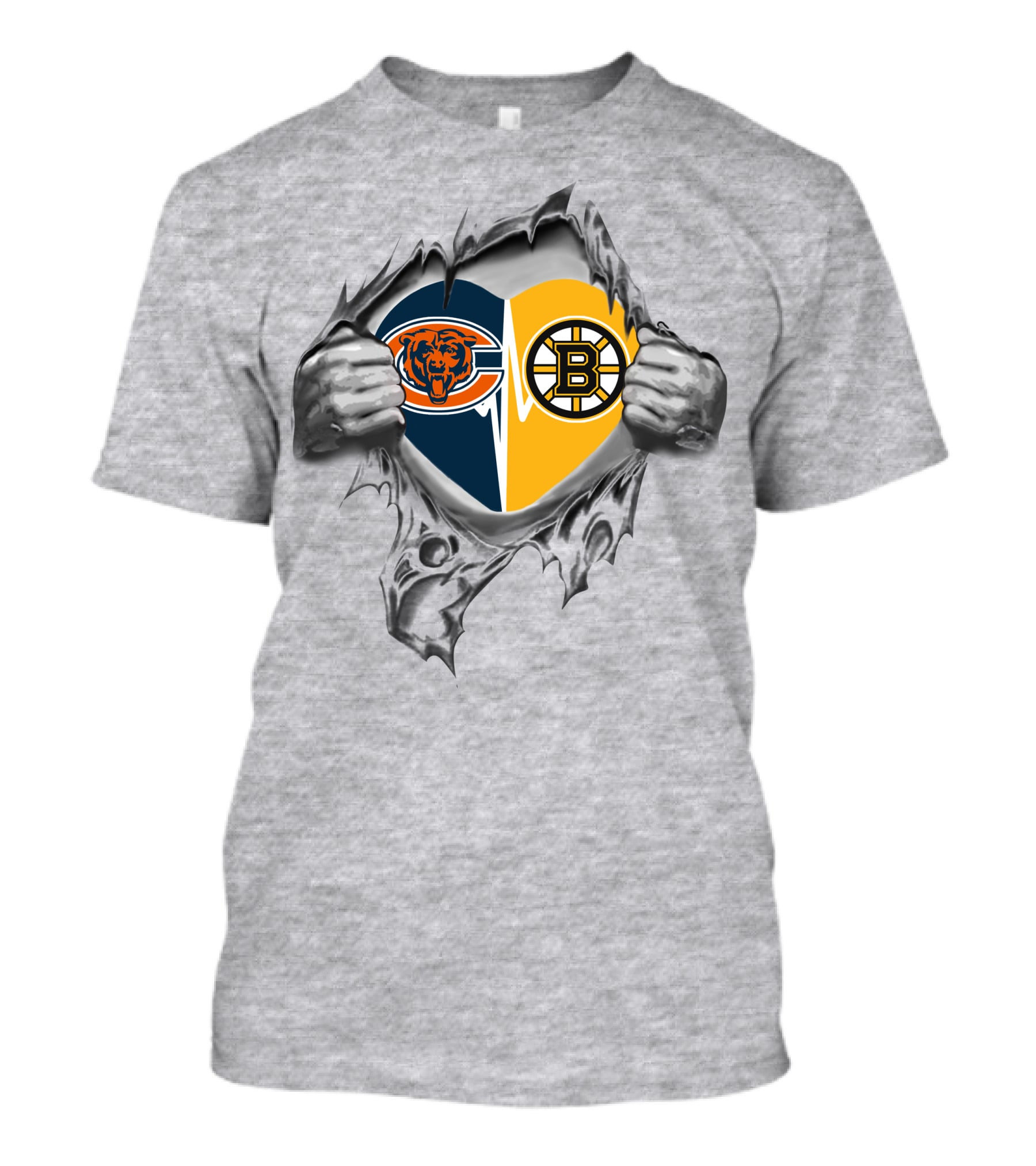 Bears Boston Bruins Heart Logo Fan Pride T-Shirt