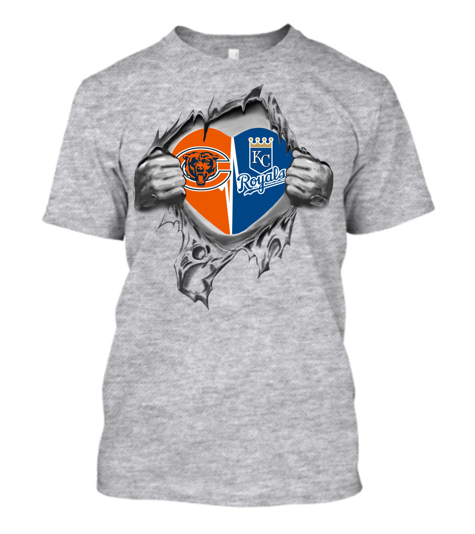 Bears Kansas City Royals Heart T-Shirt