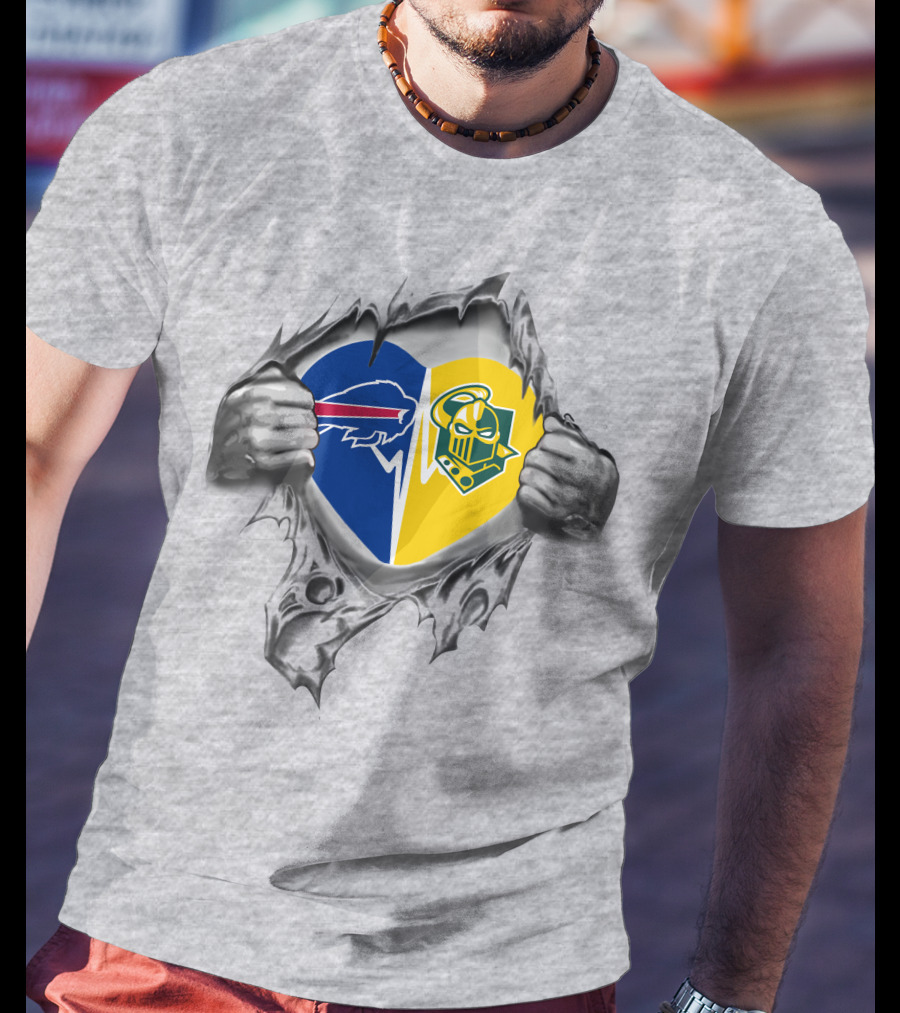 Buffalo Bills Vegas Golden Knights Heart Design 75 Clarkson Passion T-Shirt