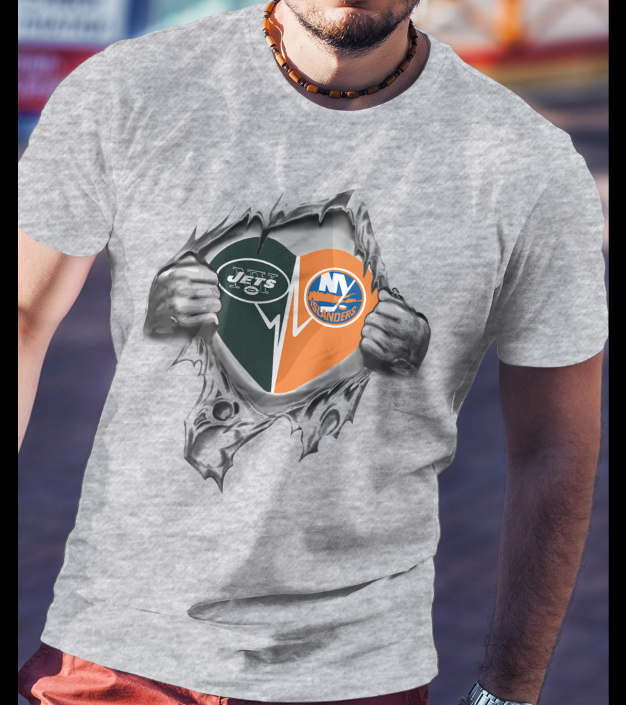 Jets Islanders Heart Combo T-Shirt