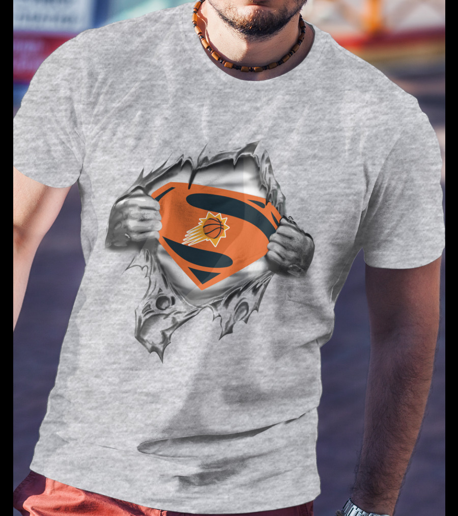 Superman Phoenix Suns Basketball Emblem Burst T-Shirt