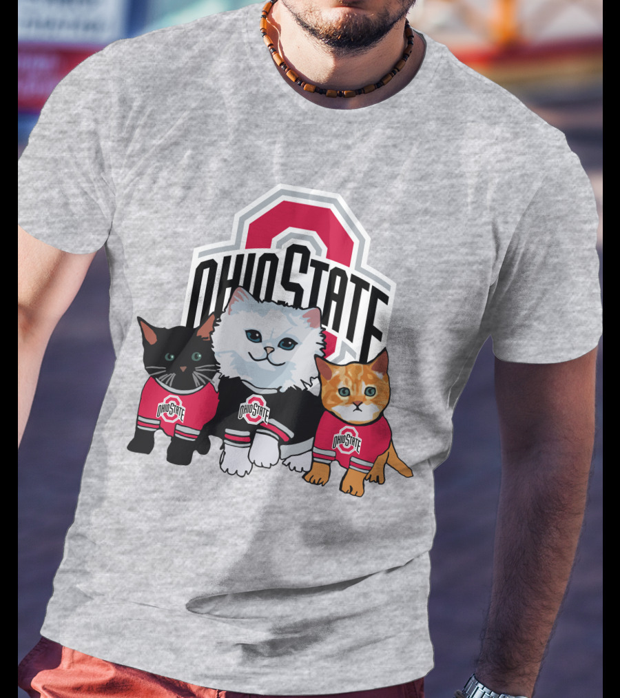 Ohio State Buckeyes Cats In Team Jerseys T-Shirt