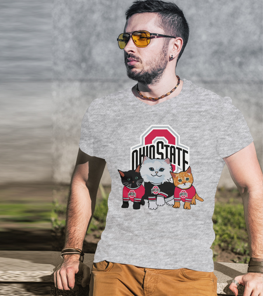 Ohio State Buckeyes Cats In Team Jerseys T-Shirt