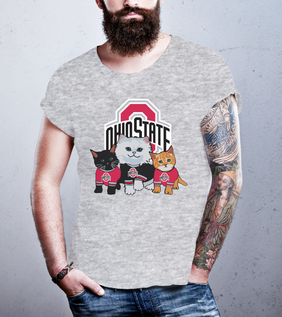 Ohio State Buckeyes Cats In Team Jerseys T-Shirt