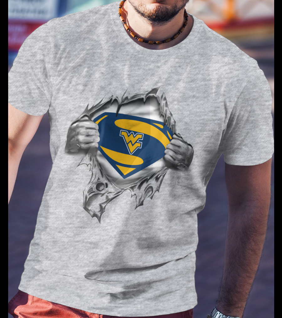 378 West Virginia Mountaineers Superman T-Shirt