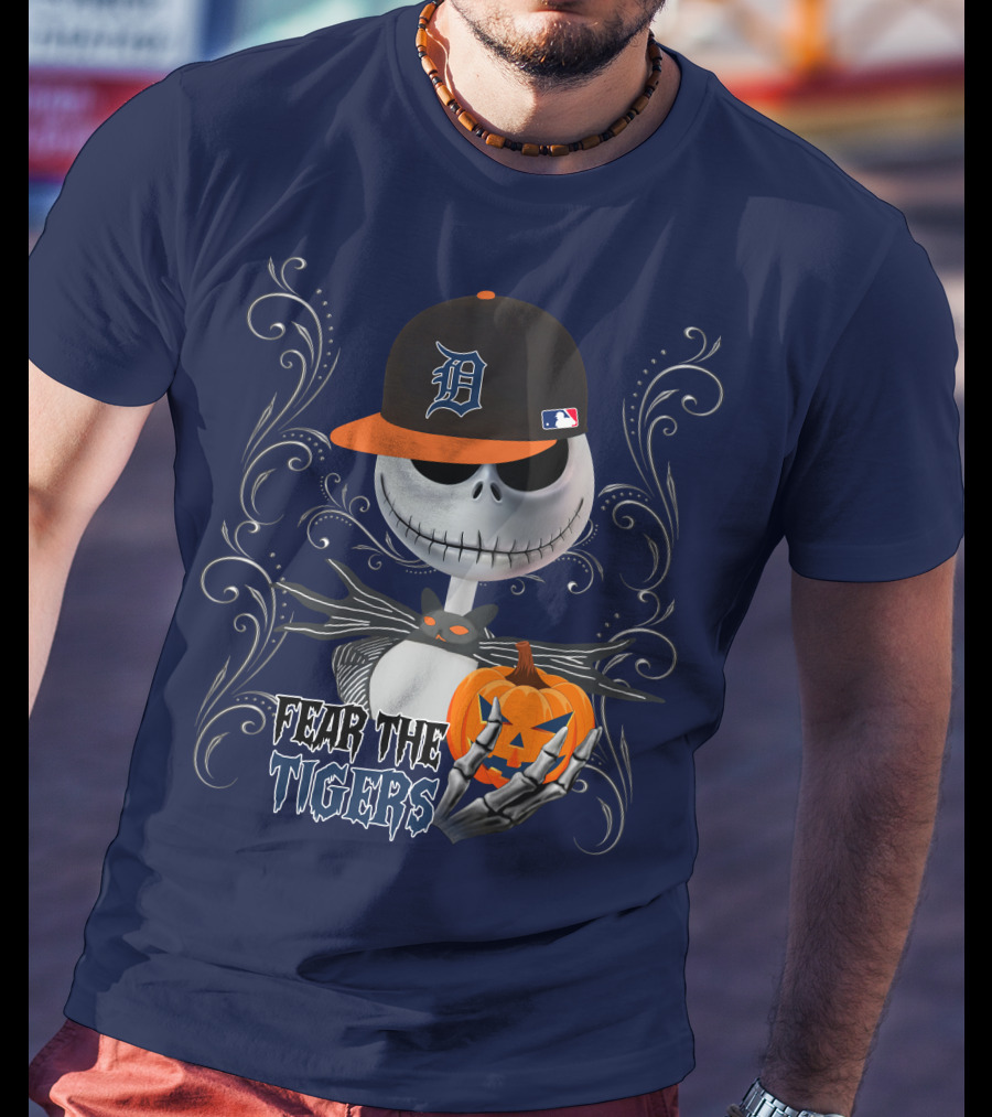 Fear The Tigers Halloween Detroit T-Shirt
