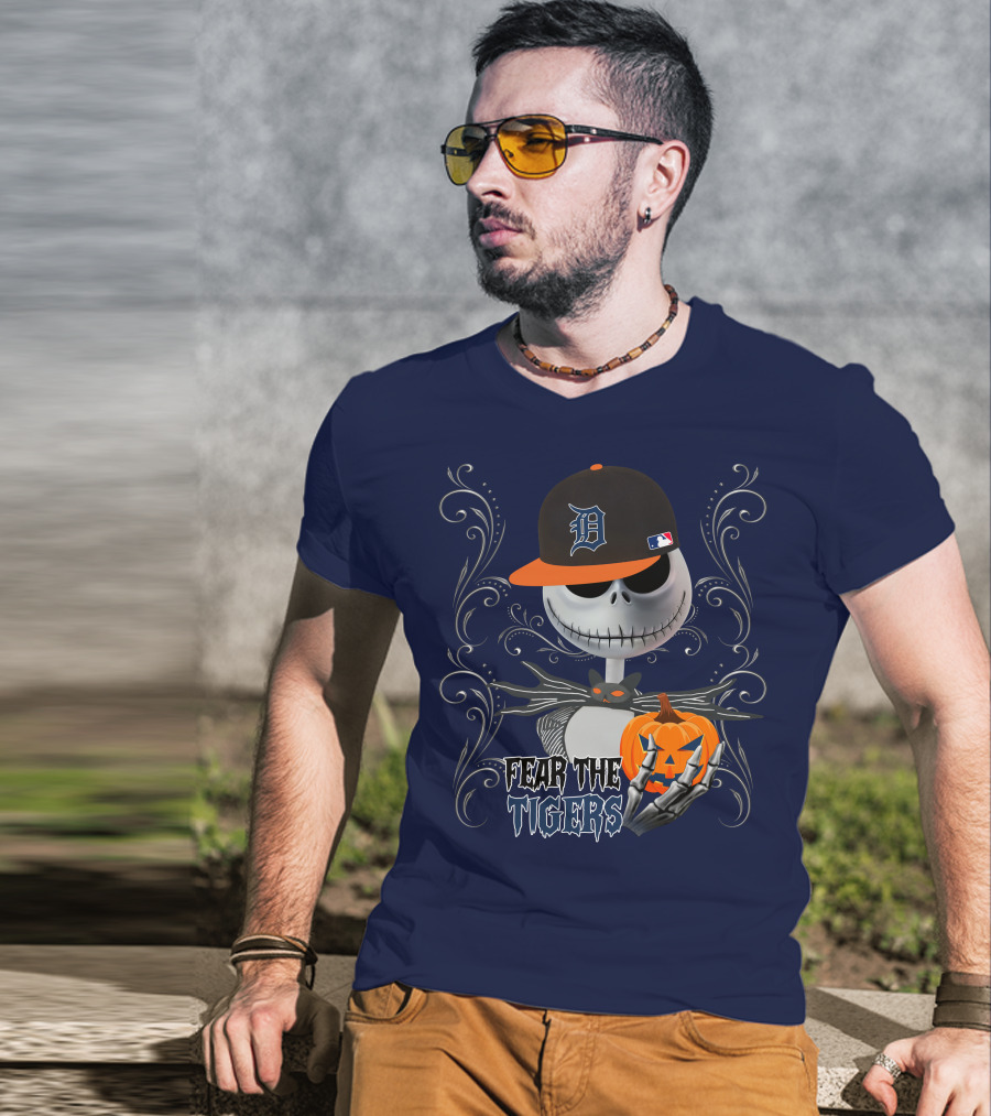 Fear The Tigers Halloween Detroit T-Shirt