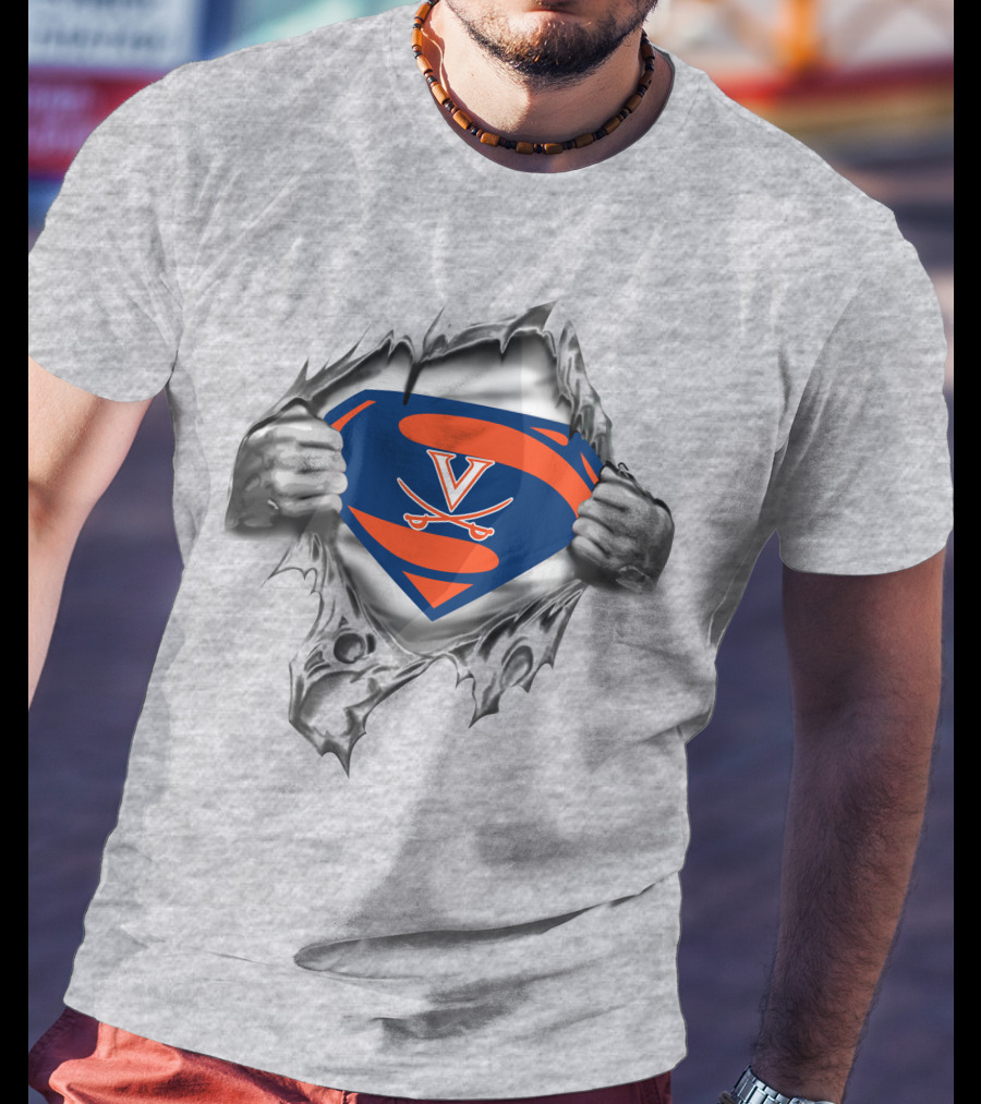 Superman Logo Virginia Cavaliers Fan Shirt 384 T-Shirt