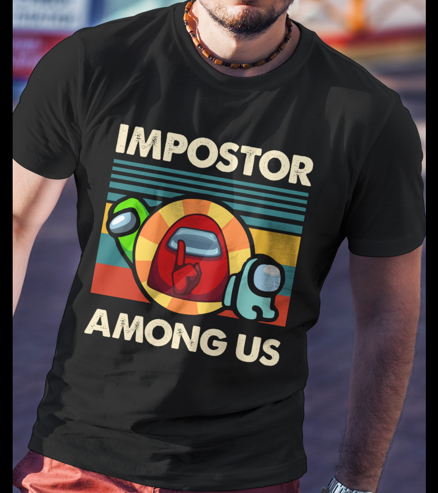 IMPOSTOR AMONG US Retro Crewmates T-Shirt