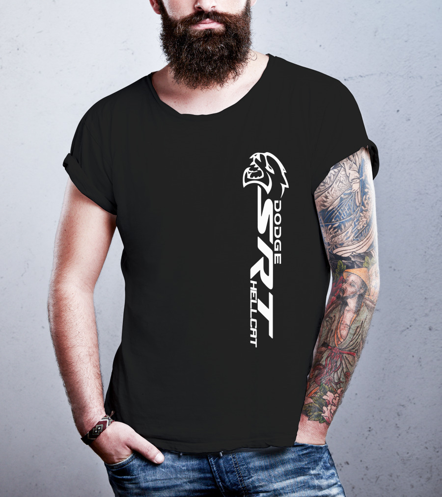 Dodge SRT Hellcat Logo With Cat Head T-Shirt