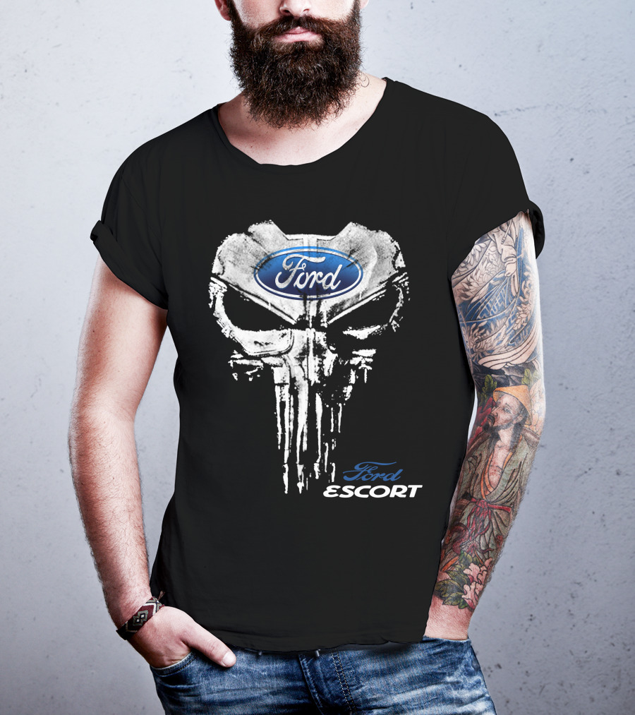 Ford Escort Punisher Skull T-Shirt