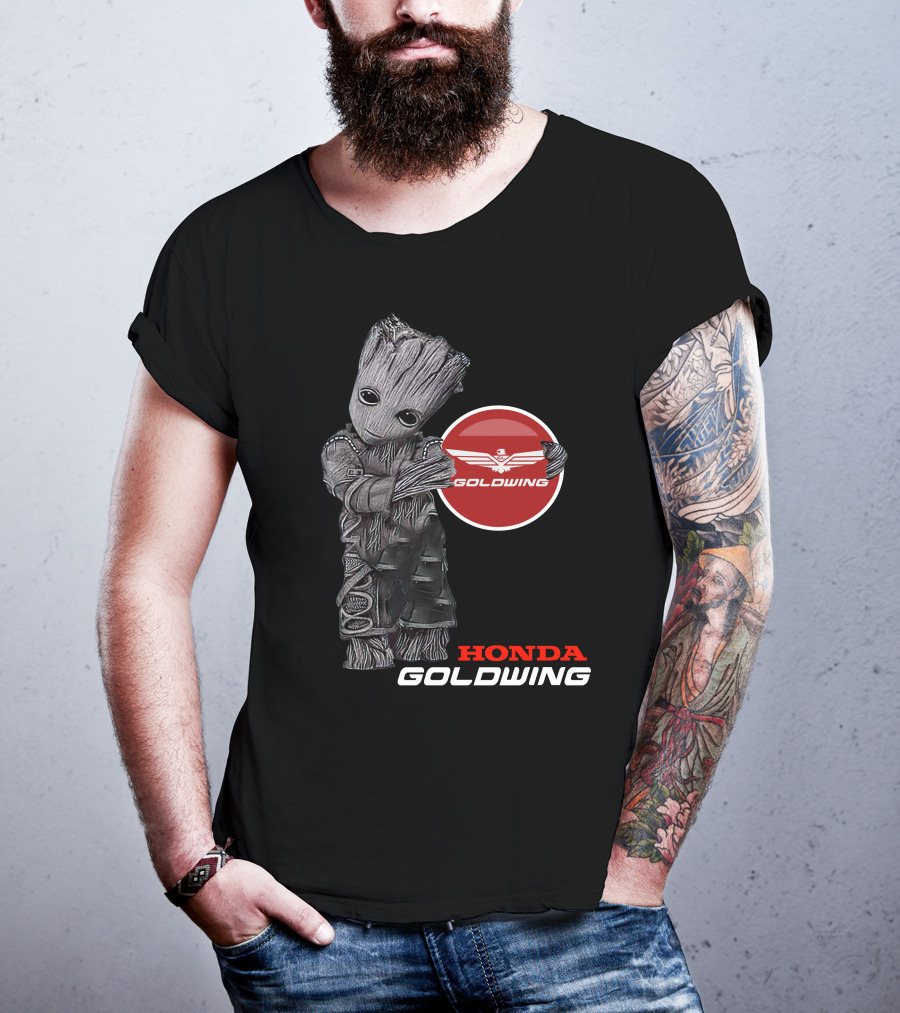 Honda Goldwing Groot Hugging Goldwing Emblem T-Shirt
