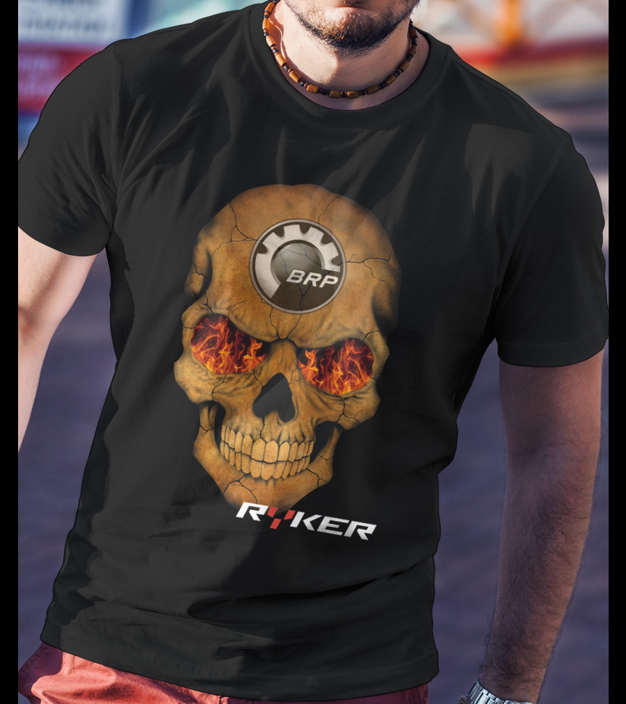 BRP Ryker Skull With Fiery Eyes T-Shirt