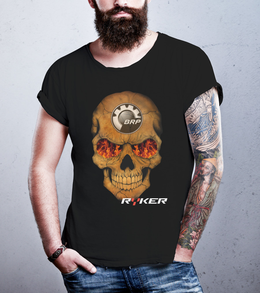 BRP Ryker Skull With Fiery Eyes T-Shirt