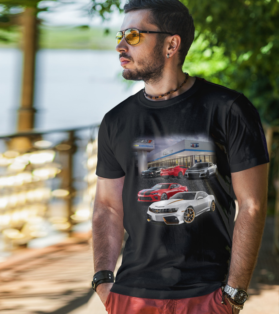 Chevrolet Camaro ZL1 Showroom Display With Multiple Models T-Shirt