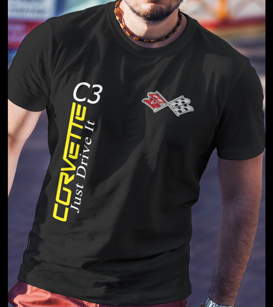 Corvette C3 Just Drive It Flag T-Shirt