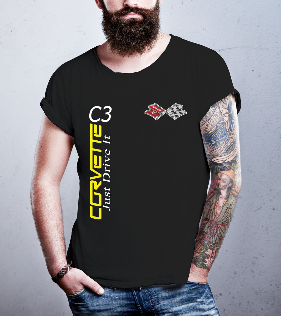 Corvette C3 Just Drive It Flag T-Shirt