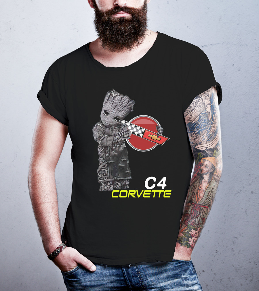 C4 Groot Corvette Chevrolet Racing T-Shirt