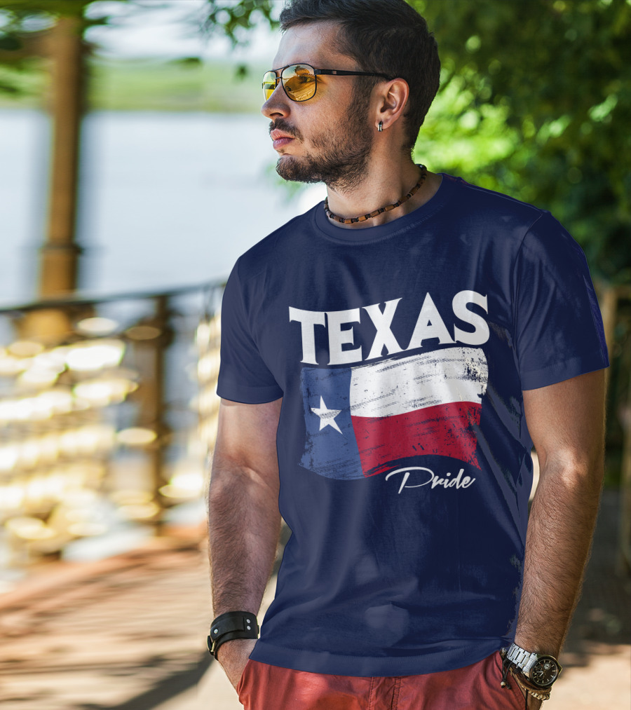 Texas Pride Lone Star Flag Bold Statement T-Shirt