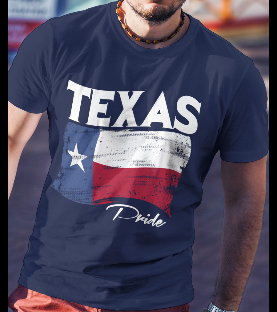 Texas Pride Lone Star Flag Bold Statement T-Shirt