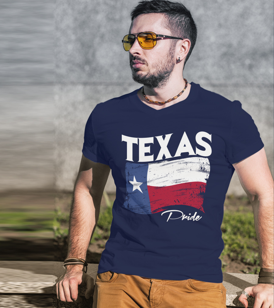 Texas Pride Lone Star Flag Bold Statement T-Shirt