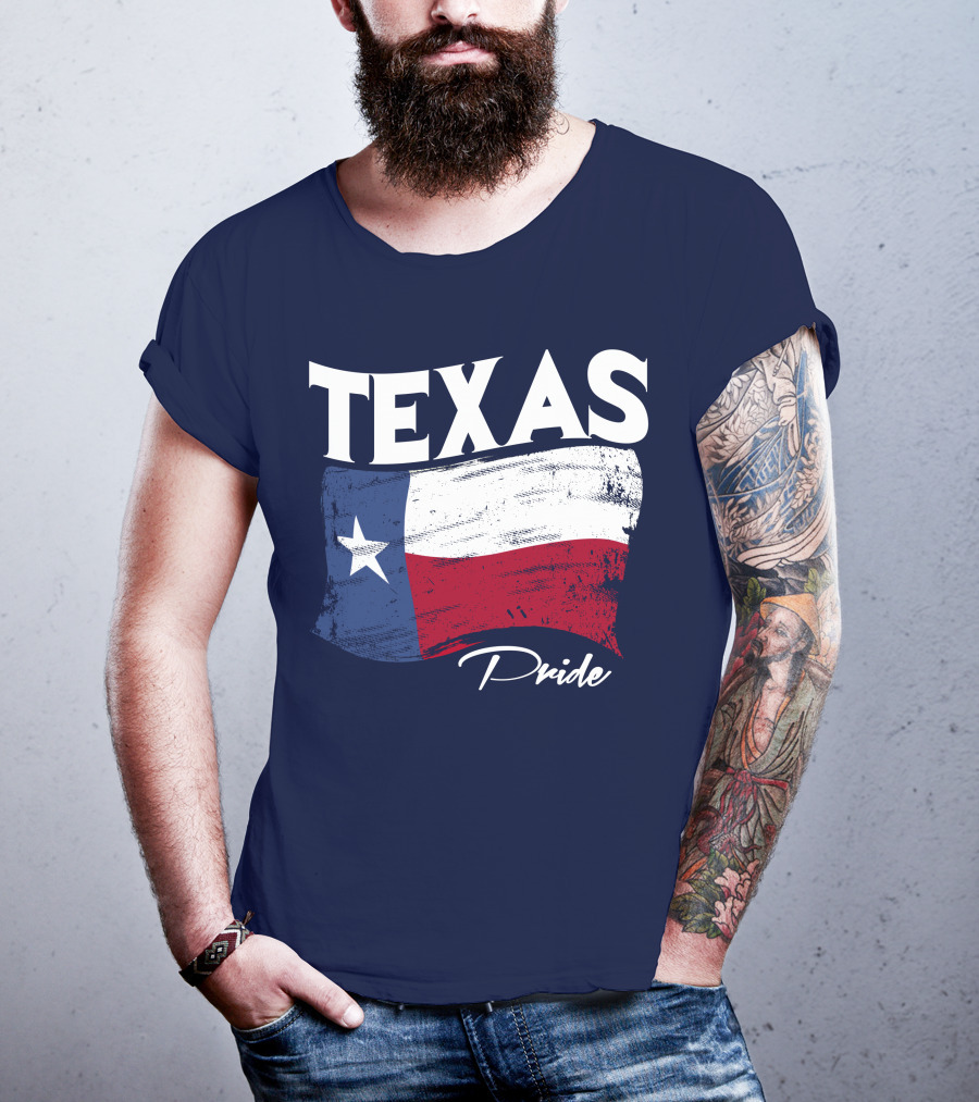 Texas Pride Lone Star Flag Bold Statement T-Shirt