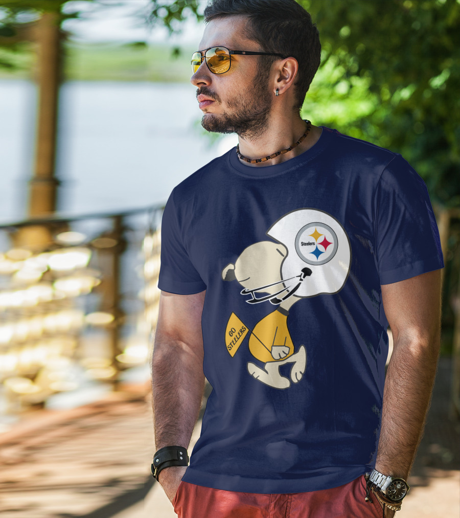 Steelers Football Helmet Go Steelers Fan T-Shirt
