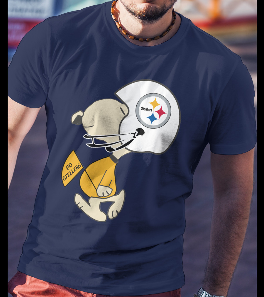 Steelers Football Helmet Go Steelers Fan T-Shirt