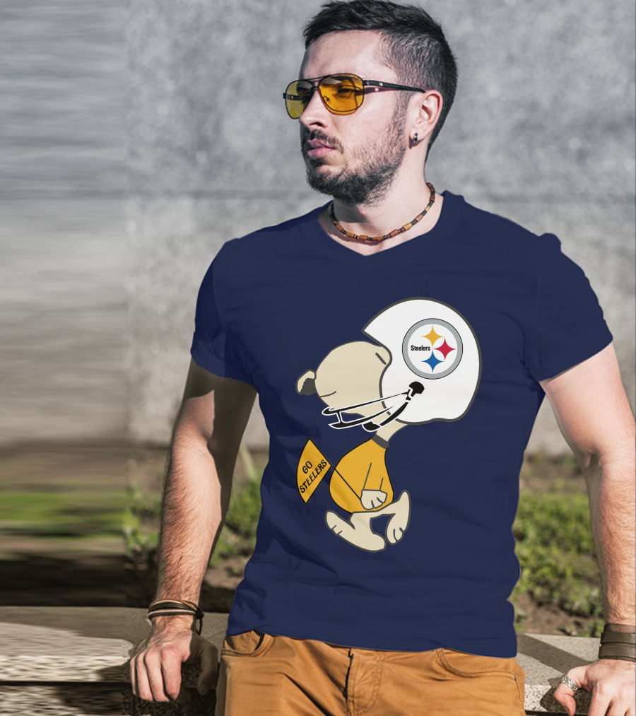 Steelers Football Helmet Go Steelers Fan T-Shirt
